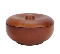 Bol de Blaireau en Bois, Bol de Savon de Rasage de 9,6 X 4,5 Cm, Tasse de Rasage Professionnelle Bol en Bois de Caoutchouc de Petite Taille pour Créer Une Mousse à Raser Riche