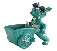Bol de Bonbons de Chien, Porte-clés de Chien Bol,Plat de Bonbons en résine pour Bureau d'entrée - Adorable Chien créatif tirant Un décor de Table d'entrée de Conception de Panier pour Le Bureau