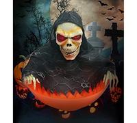 Bol de Bonbons d'halloween, décorations animées animées squelettes avec capteur activé en Mouvement Hurlant du Porte-Bonbon