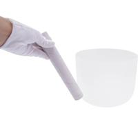 Bol de chant en cristal de quartz, design moderne, améliore la guérison par le son, blanc