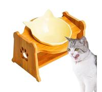 Bol De Chats Élevé - Anti Vomissements En Céramique Pour Animaux De Compagnie, Grand Plat De Chat Incliné | Bol De Chats Antidérapants Non Réglables En Hauteur Pour La Nourriture Et L'eau, Réducteur D
