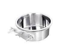 Bol de chien d'extérieur - Bol d'eau pour chenil, Bol d'eau en caisse en acier inoxydable pour animaux de compagnie | Bol d'eau avec support, tasse avec crochet pour cage, nous