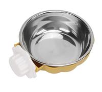 Bol de Chiens Suspendu en Acier Inoxydable 2 en 1 mangeoire détachable pour Chats Chiens Oiseaux Guinée cobaye Forme de Citrouille (Gelb)