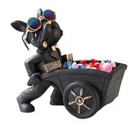 Bol de clé pour table d'entrée, bol de clé mignon - Conteneur Dog Sundries pour décorations de table en résine - Adorable chien tirant une décoration de table pour sculptures d'animaux d