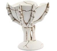 Bol de crâne, dragueur squelette Hands Halloween Candy Plat, 5.4x4.7x4.3 Resin Halloween Candy Bowl, Service Plate pour une collation à fruits Plant de bijoux, décor bureau