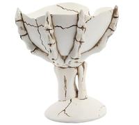 Bol de crâne, dragueur squelette Hands Halloween Candy Plat, 5.4x4.7x4.3 Resin Halloween Candy Bowl, Service Plate pour une collation à fruits Plant de bijoux, décor bureau
