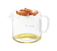 Bol de cuisson à bacon, plat de cuisson en verre résistant à la chaleur, 17,8 x 12,7 cm, grille à bacons avec antiadhésif, bol en matériau borosilicate robuste, bols de cuisine, bols de cuisine au