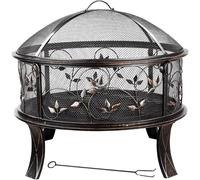 Bol de feu pour l'extérieur - 71 cm - Corbeille à feu - Avec pare-étincelles - Cheminée de jardin - Feu d'ambiance