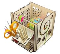 Bol de Fil Multifonction pour Tricot,Bol De Support De Crochet,Boîtes De Rangement Multifonctions pour Fil À Tricoter,Organisateur De Stockage De Fil en Bois,Bol À Fil Tout-en-Un pour Crochet