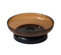 bol de fruits Bol à fruits en verre de luxe léger et moderne, bol à fruits rond de grande capacité avec base, utilisé for le salon, le salon ou la décoration de la maison plateau de service(Bruin)