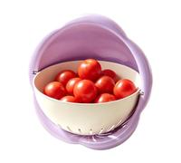 Bol de lavage à fruits avec passoire double couche, multifonctionnel | Panier à linge pour la maison, la ferme, la préparation des repas, le pique-nique, le camping, le dortoir, la récolte