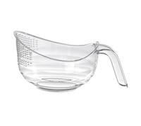 Bol de lavage à riz avec poignée, passoire à riz, passoire, filtre filtrant, panier de vidange pour riz, fruits, légumes, 26 x 20 x 12 cm - Transparent