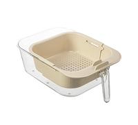 Bol de lavage avec passoire, récipient double couche extensible, panier d'égouttement avec poignée - Pour la maison, le salon, la cuisine, la table pour les collations et