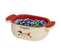 Bol de lavage de fruits avec passoire | Bol à fruits et légumes | Panier de mélange de nettoyage pour pâtes cuites, riz, baies, légumes, préparation des aliments, salades, préparation des repas