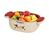 Bol de lavage de fruits avec passoire, panier de nettoyage de légumes, bol mélangeur peu encombrant, outil de préparation des aliments pour pâtes, riz, baies, légumes, salades, préparation des repas