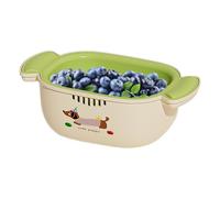 Bol de lavage de fruits avec passoire, panier de nettoyage de légumes, bol mélangeur peu encombrant, outil de préparation des aliments pour pâtes, riz, baies, légumes, salades, préparation des repas