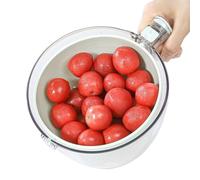 Bol de lavage de fruits | avec poignée antidérapante multifonction - passoire à fruits | pour cuisine, cuisine, préparation de salade, baies, fraises, pastèques, tomates, robinet de réfrigérateur de