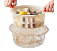 Bol de lavage de fruits-passoire de cuisine à brosse rotative Double