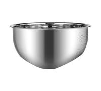 Bol de lavage de riz avec insert de tamis - Orcarvio en acier inoxydable avec plancher incliné, ustensiles de cuisine pour cuisiner | Coquille d'égouttement de vissage à terre dense mult