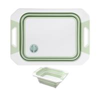 Bol de lavage - Planche à découper de 15,75 pouces, planche à décoper confortable, égouttoir en PP compact pour le lavage des aliments | Plache à découper pliante de bassin d'eau pour la viande frui