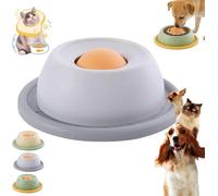 Bol De Léchage pour Chien, Distributeur Lent D'Aliments Chat, Bol À Lécher avec Ventouse pour Animaux De Petite Et Moyenne Taille (Gris)