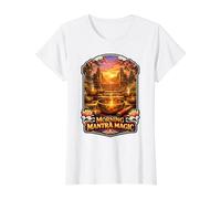 Bol de méditation Magique Morning Mantra T-Shirt Graphique avec Valeur, Femme, Blanc, L