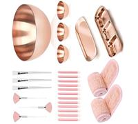Bol de mélange de masque facial complet polyvalent, ensemble d ' outils et de soins de la peau faits à la main pour Application de masque facial, ensemble de bols de mélange de 26 pièces