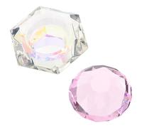 Bol de Nail Art en Verre Cristal à Large Ouverture pour Manucure | Forme Coupe Élégante et Claire, pour Poudre Acrylique et Accessoires, Usage Station