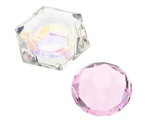 Bol de Nail Art en Verre Cristal à Large Ouverture pour Manucure | Forme Coupe Élégante et Claire, pour Poudre Acrylique et Accessoires, Usage Station