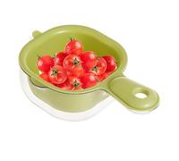 Bol De Nettoyage De Fruits - Conception À Double Verrouillage De Vidange, Panier De Lavage De Légumes 19x12x6 Cm, Outil D'égouttage De Nouilles Spaghetti, Passoire D'évier En Matériau PP Robuste | Pas
