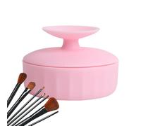 Bol De Nettoyage Des Pinceaux De Maquillage - Tampon De Nettoyage À Sec Humide, Nettoyant À Double Utilisation | Double Tapis De Nettoyage Humide/Sec Avec Support, Nettoyeur Et Organisateur De Pince