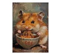 Bol De Nouilles Hamster Puzzle, 1000 Pièces pour Adultes Haute Qualité | 38x26cm Amateurs De Puzzles, Cadeau D'anniversaire, Carton, Apaisement De L'humeur, Ajustement Serré