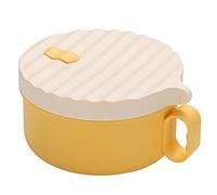 Bol de nouilles instantanées avec des baguettes Le micro-ondes peut être chauffé Bol de riz couvert couvert Pour les soupes, salades fruits snacks (Color : Yellow, Size : 1200ml)