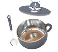 Bol de nouilles instantanées - Boîte à déjeuner en acier inoxydable avec isolation thermique de 1200 ml avec couvercle pour la maison, le bureau, la cuisine universitaire Bol de nouilles instantanées