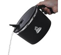 Bol de nouilles instantanées - Récipient alimentaire en acier de 6,3 pouces, récipient de stockage profond pour soupe Ramens, boîte de préparation de repas portable avec couvercle sécurisé | Cuisine B