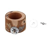 Bol de Nourriture en Bois pour Hamster, Bois de Pommier Naturel, Conception à Large Bouche, Petits Bols d'alimentation durables pour Animaux de Compagnie pour Hamsters, cochons