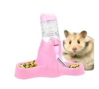 Bol de nourriture et d'eau pour hamster - Distributeur automatique de | hamster sans pour petits animaux à l'épreuve des fuites, petites bouteilles d'eau de 80 ml pour cage de