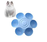 Bol de nourriture pour animaux de compagnie à 6 degrés pour chats et chatons | Chargeur multi-chat non slip pour aliments humides et secs, eau, friandises | Flower Design