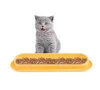 Bol de nourriture pour animaux de compagnie long, bols d'eau pour chat - bols de nourriture pour animaux inclinés à 15 degrés, bols d'eau pour chat longs, bols pour animaux de compagnie de voyage, man
