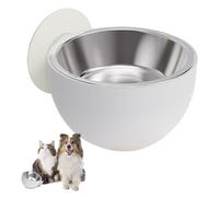 Bol de nourriture pour chat fixé au mur, acier inoxydable, acier haut, poivre et anti-gobelets, récipient de nourriture pour chien, poignée de chiot montable au mur, bol odoode mA