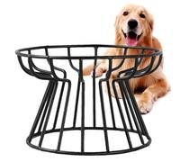 Bol de nourriture pour chat surélevé - Points magiques surélevés, support d'alimentation en céramique | Bol plat non renversé pour chat - Cadre en métal - Nourriture pour chat pour le contrôle du port