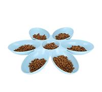 Bol de Nourriture pour Chats en Forme de Pétales de Fleurs Bols d'eau pour Chats Plats Mangeoire Multi-Chats Bol d'alimentation pour Chat pour Chien Chiot Chat Chatons