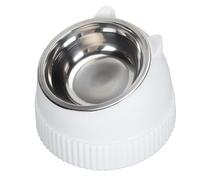 Bol de Nourriture pour Chats, Plastique 15 ° Tilt Anti Slip Cat Bol, Protection du Cou Plats de Chat pour Chats et Chiot (6,7)