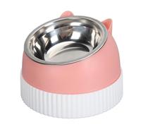 Bol de Nourriture pour Chats, Plastique 15 ° Tilt Anti Slip Cat Bol, Protection du Cou Plats de Chat pour Chats et Chiot (6,7)