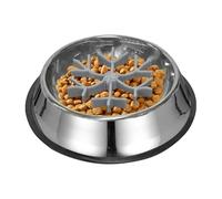 Bol de Nourriture pour Chien à Alimentation Lente | Gamelle Anti-Étouffement - Bols en Silicone et Acier Inoxydable pour Chiot | pour Chiens, Chiots, Chats et Animaux de Compagnie de Toutes