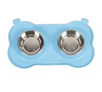 Bol De Nourriture pour Chien | Bol Double Nourriture Et Eau Anti-Glissement pour Chat, pour Chiots Et Chats De Taille Petite Moyenne Grande | Intérieur Extérieur