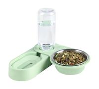 Bol de nourriture pour lapin, chinchilla, cochon d'Inde, mangeoire automatique, bol de nourriture tout-en-un, fontaine surélevée, bol sur pied, vert clair, M