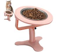 Bol De Nourriture Surélevé Pour Chat Réglable En Hauteur - 6,14 X 6,14 X 5 | 91 Pouces, Support Pour Chien À Alimentation Lente, Berceau En ABS Léger De 335 G, Support De Pieds Antidérapant En EVA | L'a