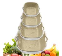 Bol de passoire à fruits, ensemble de passoires - Centrifugeuse à salade Veggie Wash 8X | Centrifugeuse à salade au design épaissie à 2 niveaux pour un déchargement et un lavage efficaces