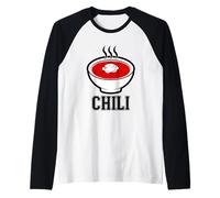 Bol de piment rouge épicé avec haricots Manche Raglan